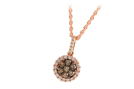 14K Rose Gold Diamond Necklace