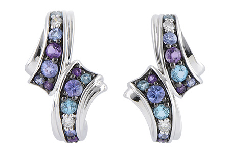 14K White Gold Tanzanite Earrings