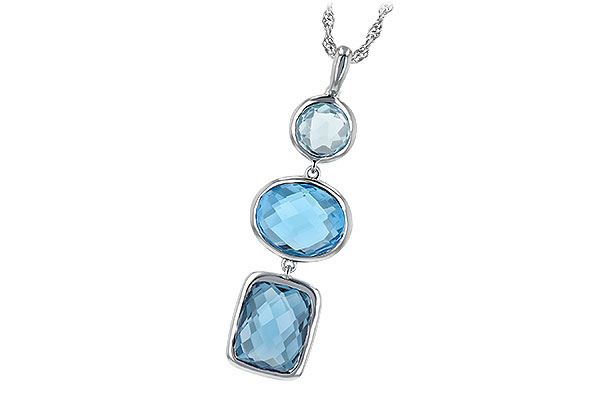 14K White Gold Topaz Necklace