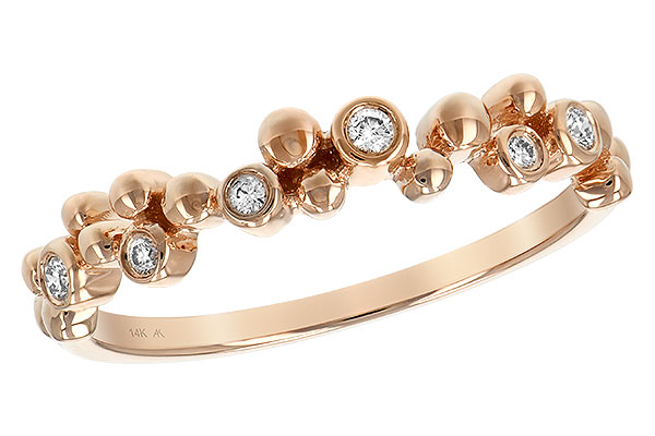 14K Rose Gold Diamond Anniversary Band