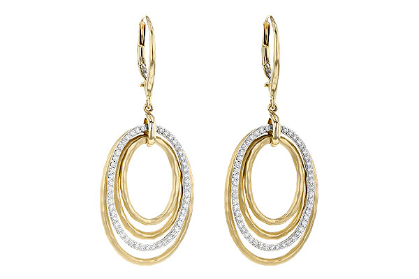 14K Yellow Gold Diamond Earrings