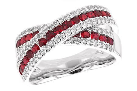 14K White Gold Ruby Ring