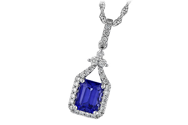 14K White Gold Tanzanite Necklace