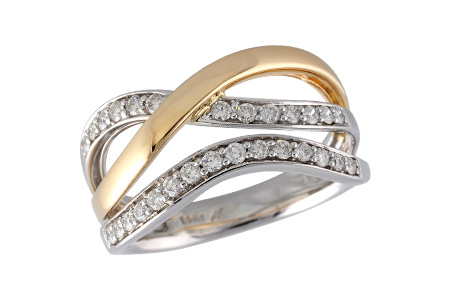 14K Two-Tone Diamond Anniversary Band