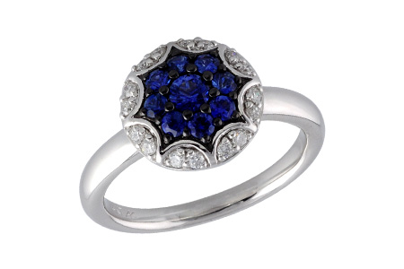 14K White Gold Sapphire Ring