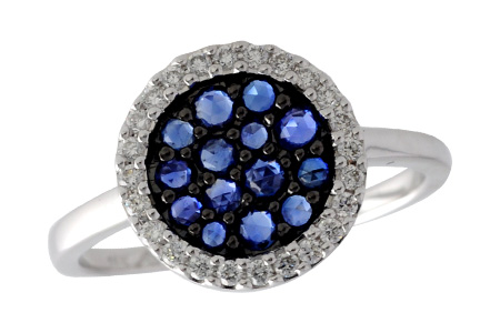 14K White Gold Sapphire Ring