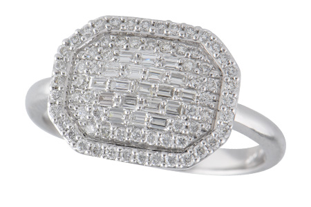 14K White Gold Diamond Ring