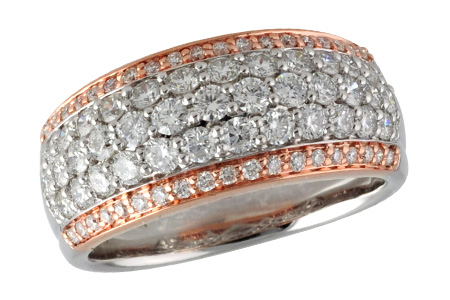 14K Two-Tone Diamond Anniversary Band