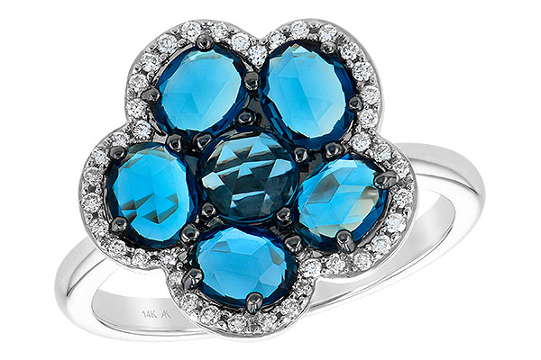 14K White Gold Topaz Ring