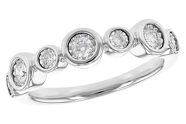 14K White Gold Diamond Anniversary Band