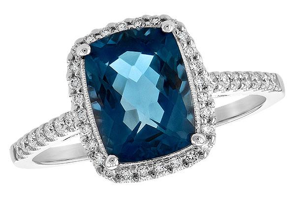 14K White Gold Topaz Ring