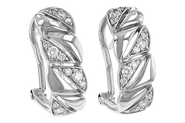 14K White Gold Diamond Earrings