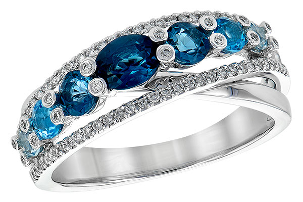 14K White Gold Topaz Ring