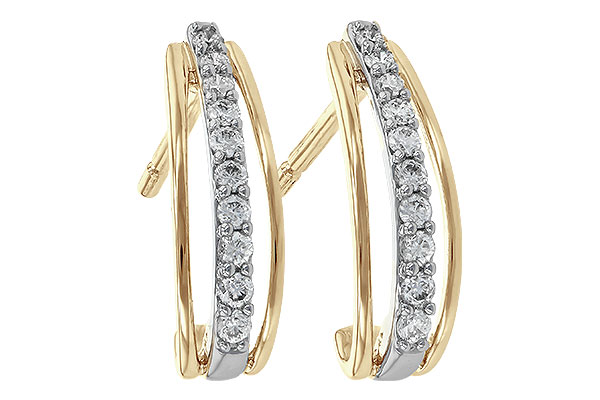 14K Yellow Gold Diamond Earrings