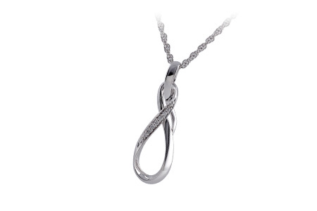 14K White Gold Diamond Necklace