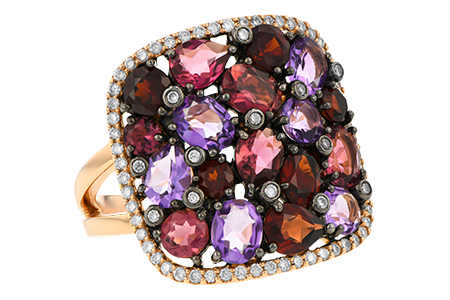 14K Rose Gold Amethyst Ring