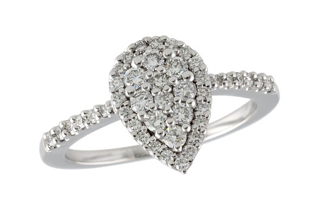 14K White Gold Diamond Ring