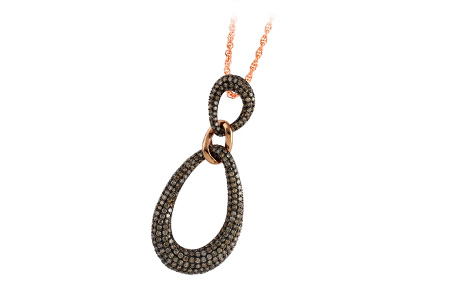 14K Rose Gold Diamond Necklace