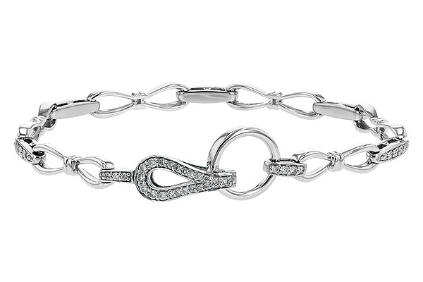 14K White Gold Diamond Bracelet