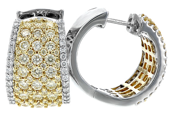 14K Two-Tone Diamond Earrings