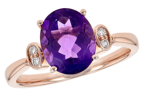 14K Rose Gold Amethyst Ring