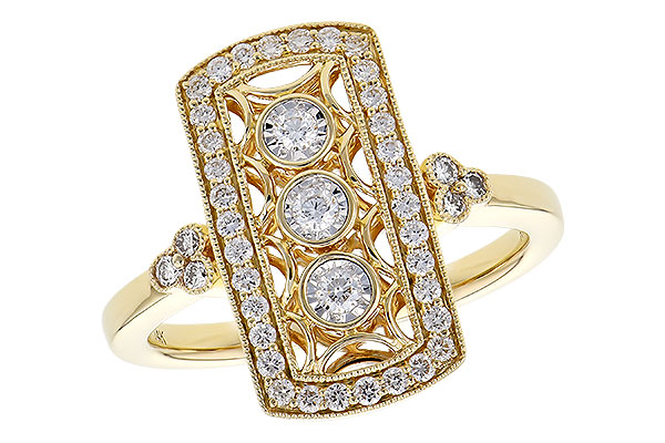 14K Yellow Gold Diamond Ring