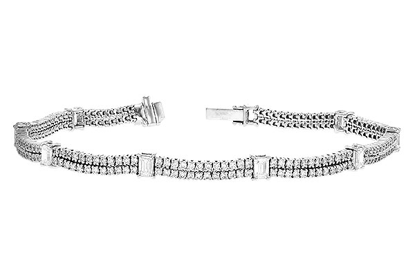 14K White Gold Diamond Bracelet