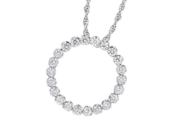 14K White Gold Diamond Necklace