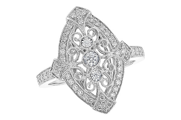 14K White Gold Diamond Ring