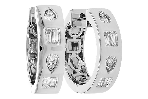 14K White Gold Diamond Earrings