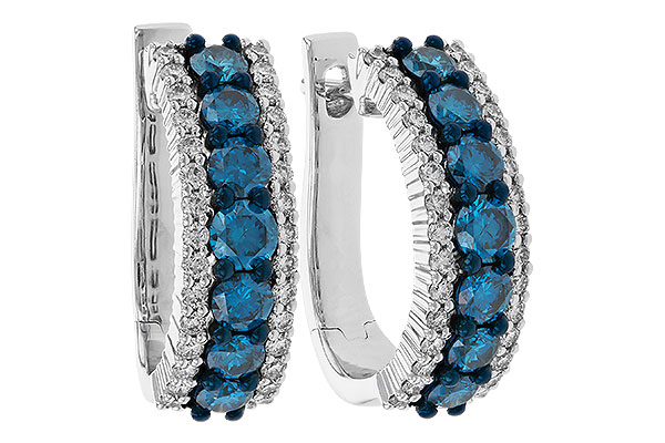 14K White Gold Diamond Earrings