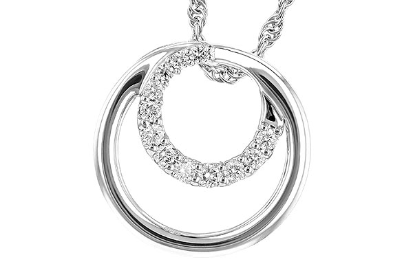 14K White Gold Diamond Necklace