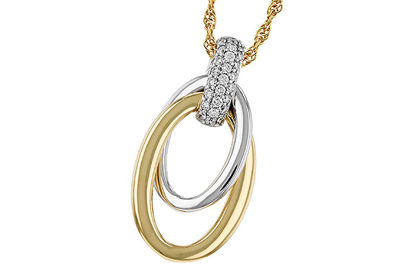 14K Two-Tone Diamond Necklace