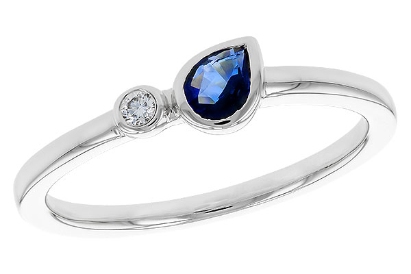 14K White Gold Sapphire Ring