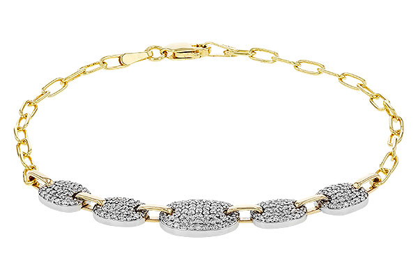 14K Two-Tone Diamond Bracelet