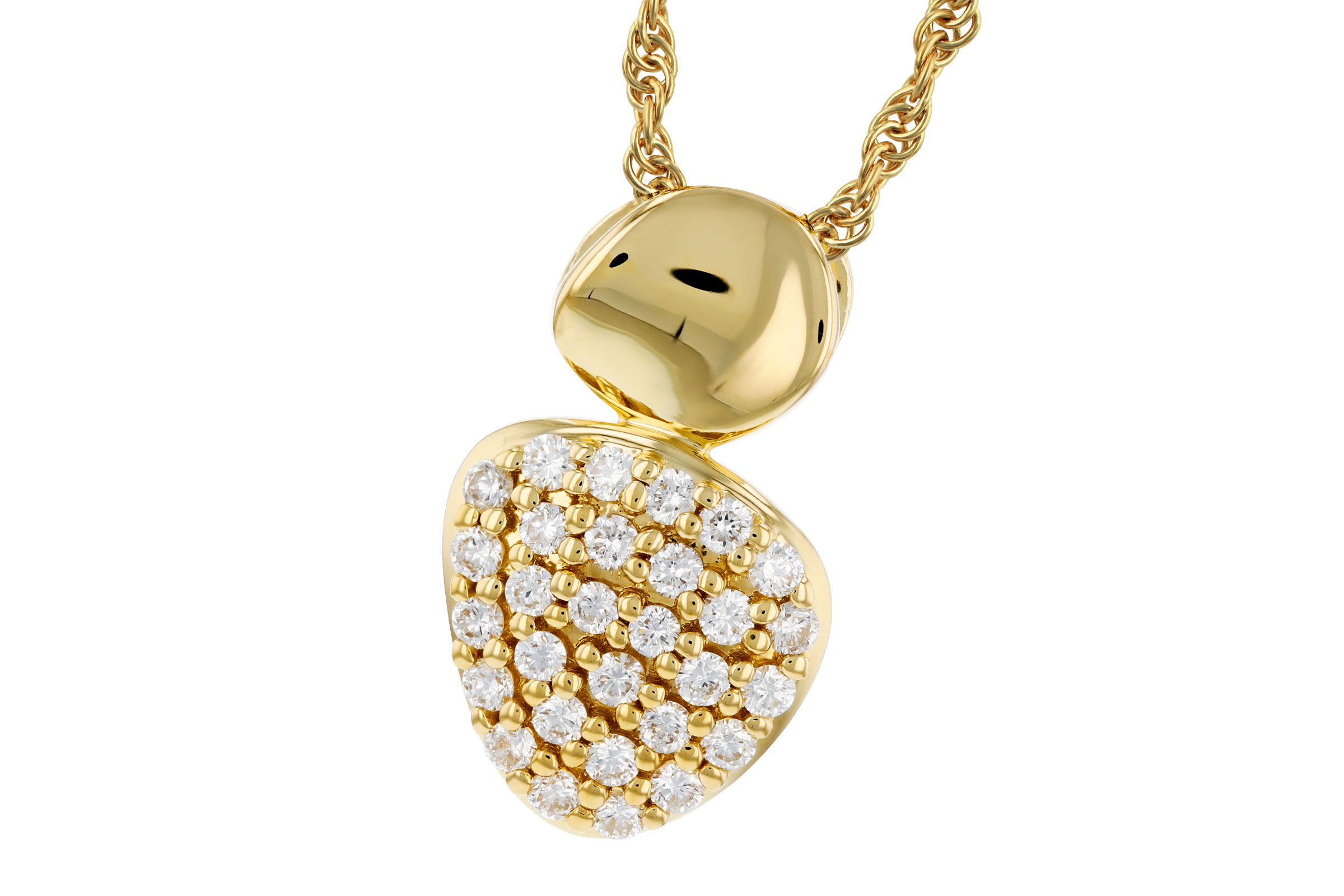 14K Yellow Gold Diamond Necklace