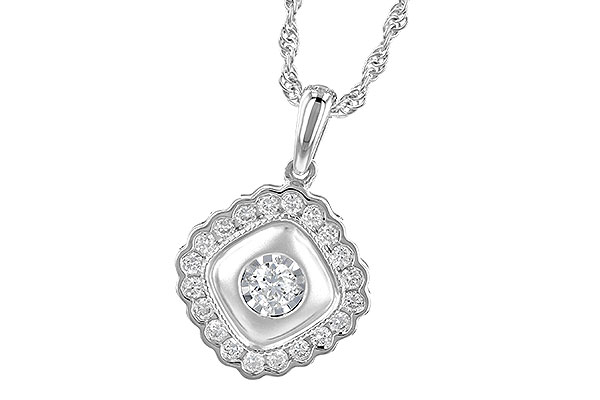 14K White Gold Diamond Necklace