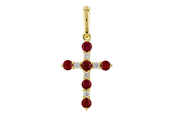 14K Yellow Gold Ruby Pendant