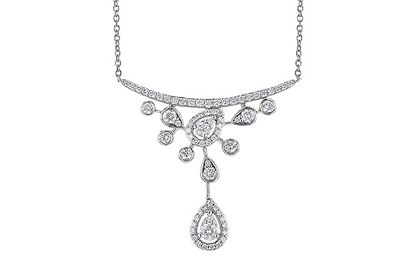 14K White Gold Diamond Necklace