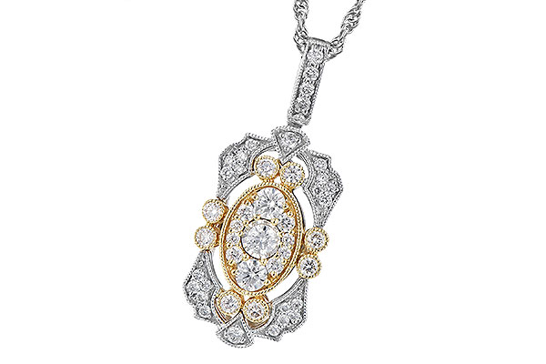 14K Two-Tone Diamond Necklace