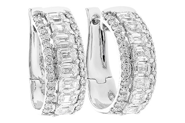 14K White Gold Diamond Earrings