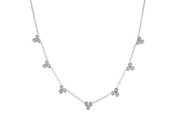 14K White Gold Diamond Necklace