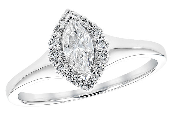14K White Gold Diamond Ring