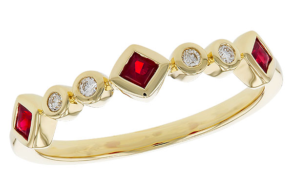 14K Yellow Gold Ruby Anniversary Band