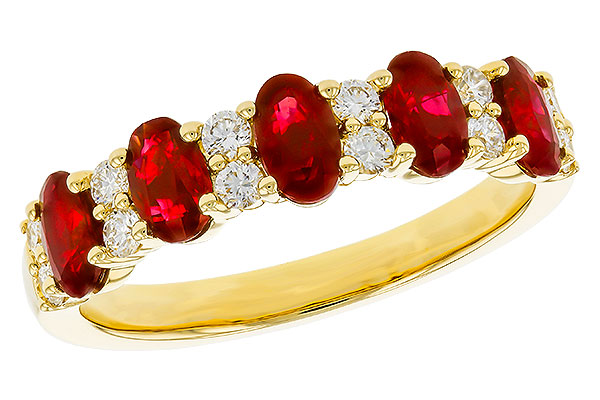 14K Yellow Gold Ruby Anniversary Band