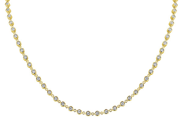 14K Yellow Gold Diamond Necklace