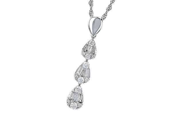 14K White Gold Diamond Necklace