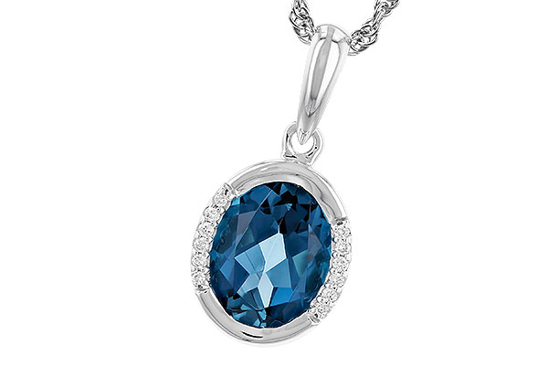 14K White Gold Topaz Necklace