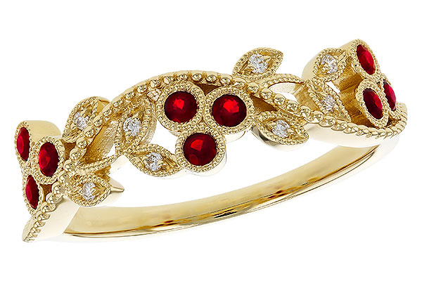 14K Yellow Gold Ruby Anniversary Band