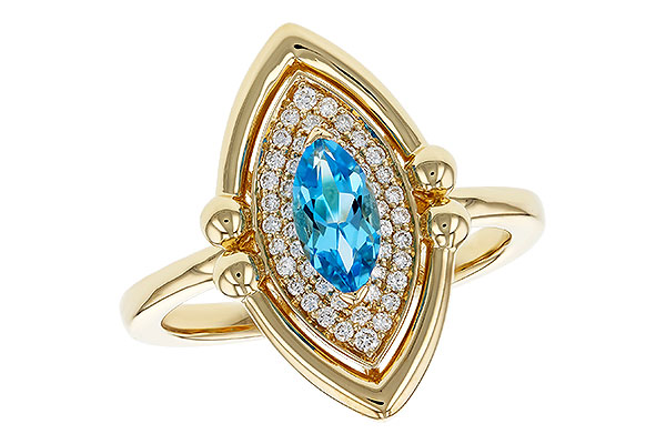 14K Yellow Gold Topaz Ring